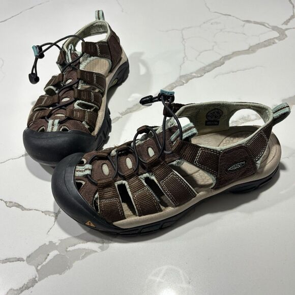 KEEN | Newport H2 Women’s Size 9 Waterproof Hiking Sandals Brown Blue Turquoise - Picture 1 of 15